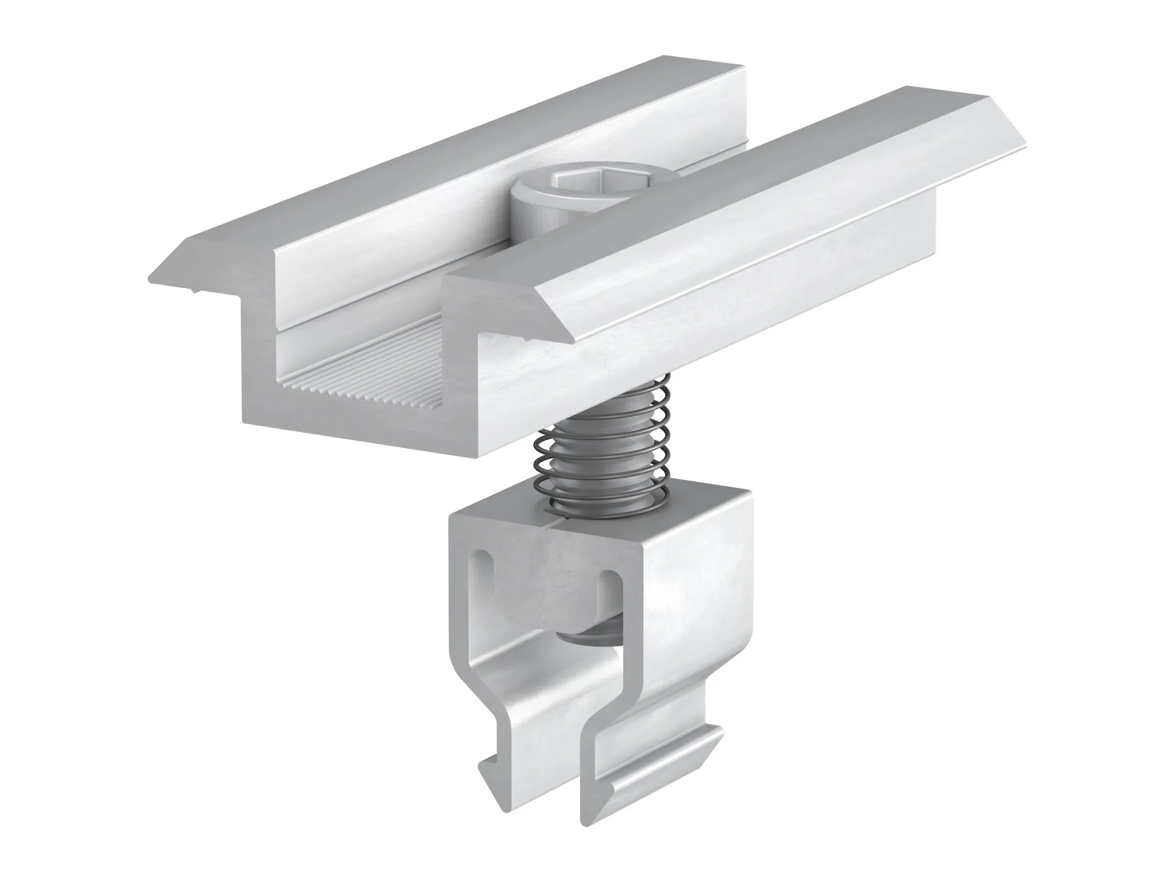 Solar Base Mittelklemme Blank für PV Module Klemmbereich 30 bis 40 mm