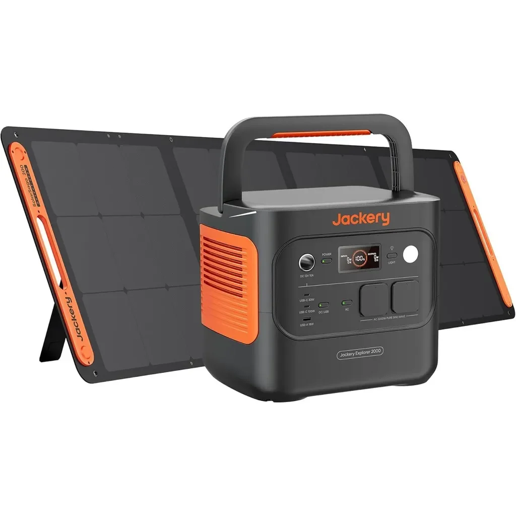 Jackery 2000 v2 Powerstation 2042Wh 2200W mit 200W Solarpanel LiFePO4