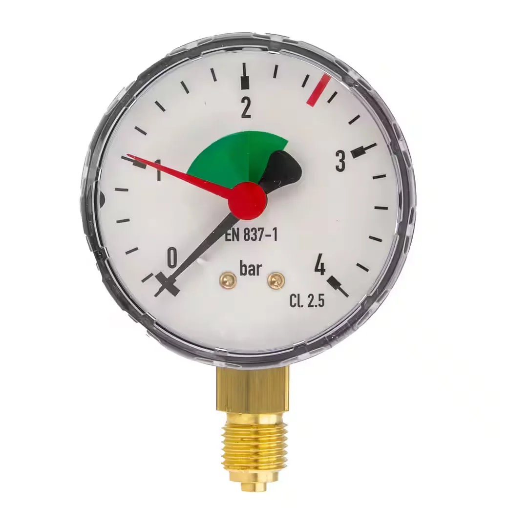 TECURO Heizkörper Manometer 0-4 bar 63 mm Viertel Zoll