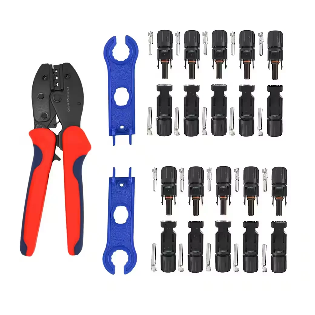 ARLI Solar Werkzeug Set Crimpzange 10 Paar Solarstecker und Schlüssel
