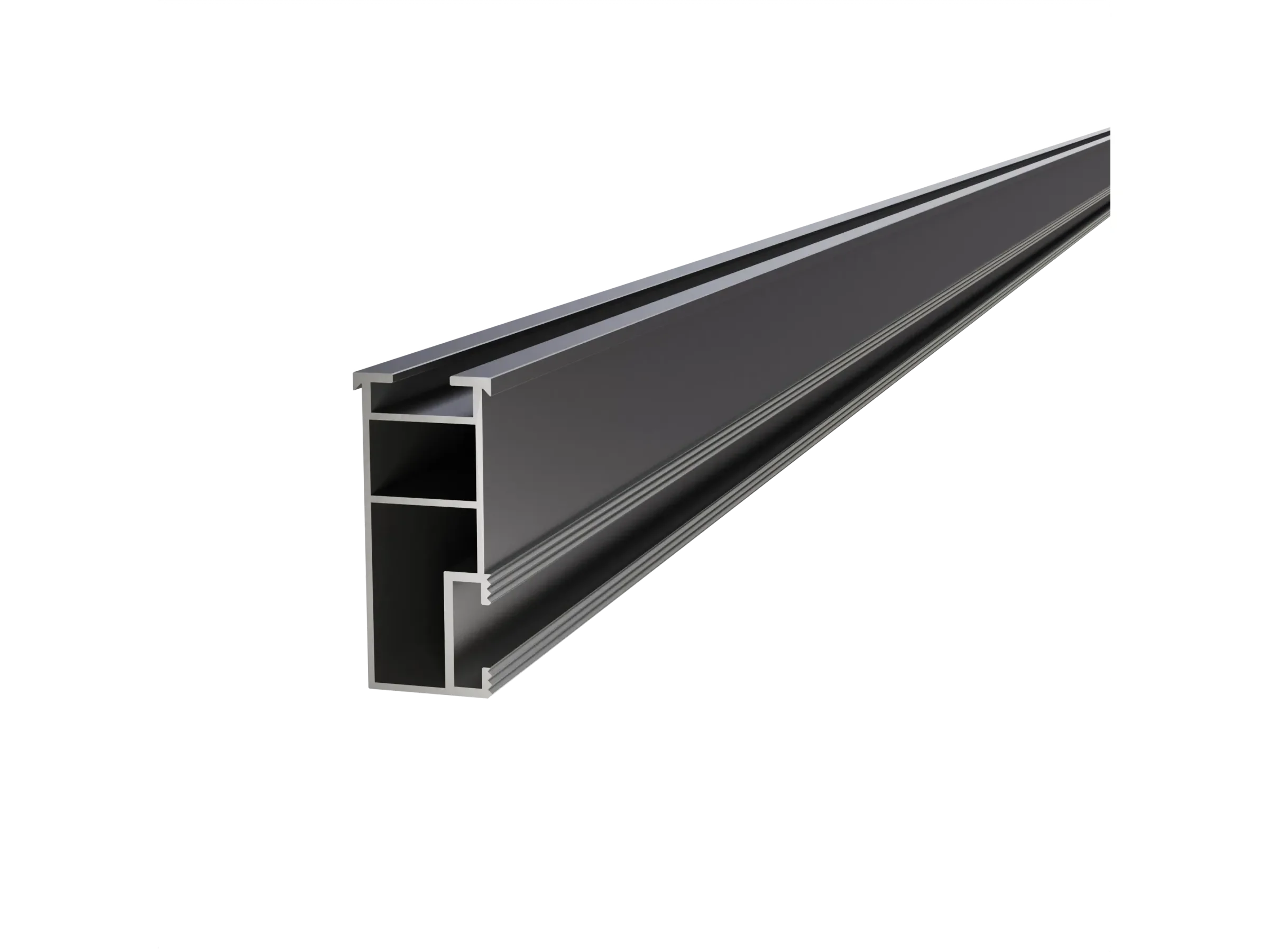 SolMount Montageschiene 70x37 mm Länge 1200 mm schwarz eloxiert