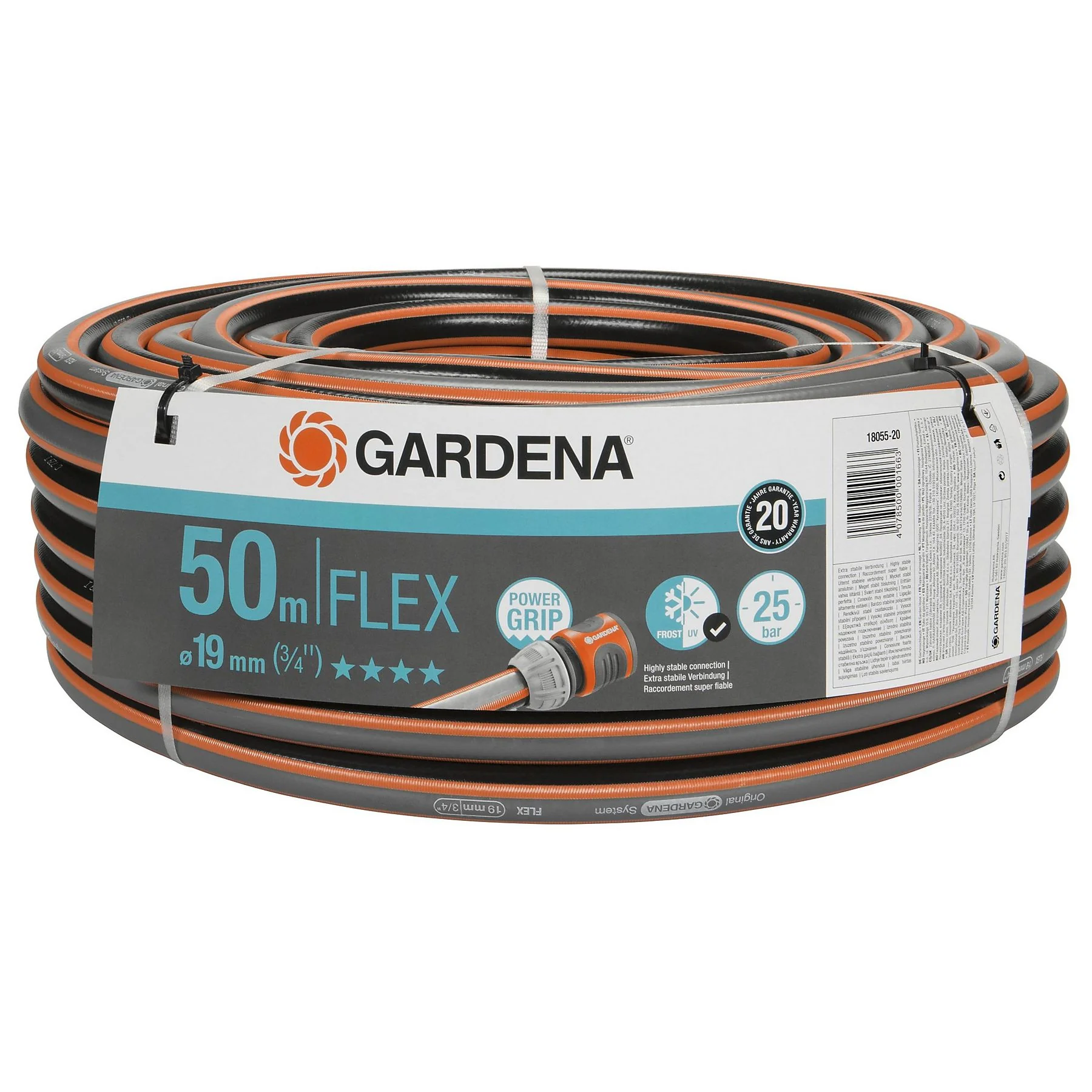 GARDENA Flex Gartenschlauch 19 mm 50 m 18055 20 für Bewässerung