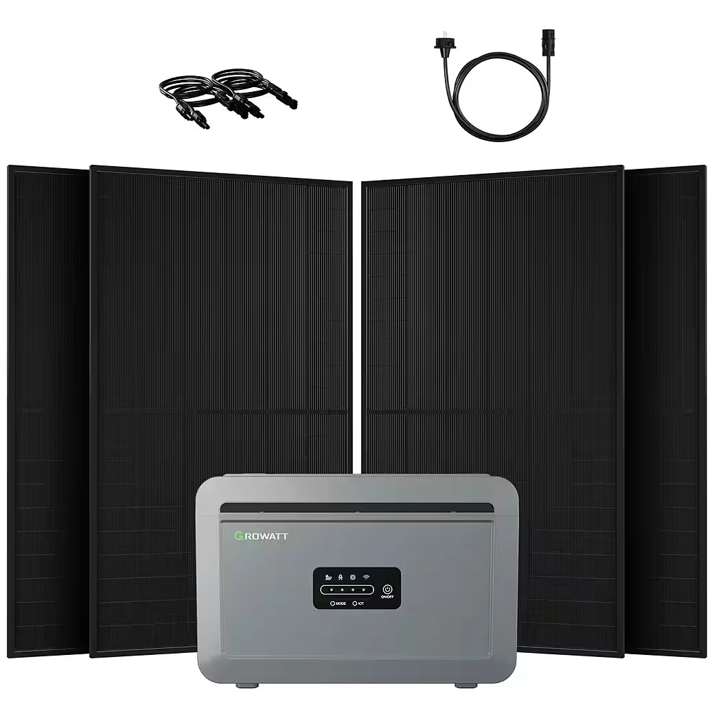Balkonkraftwerk 2000W bifazial Speicher 2048Wh Growatt NEXA 2000 LFP